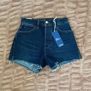 Wrangler Dark Blue Denim Jean Shorts